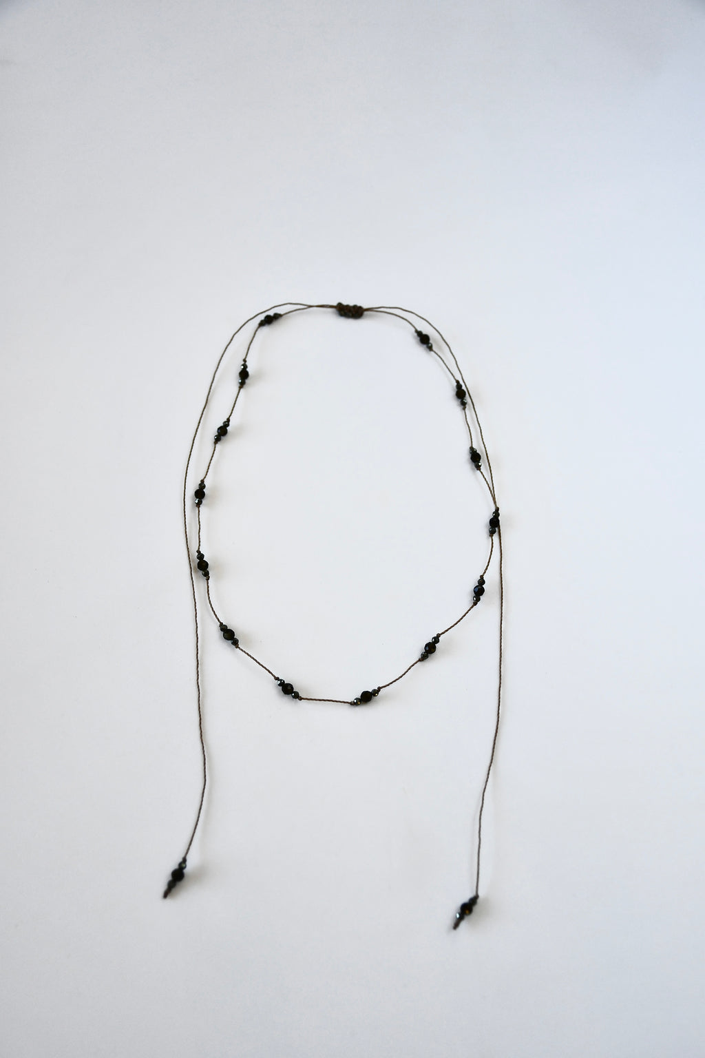 Collier coulissant Obsidienne & Pyrite