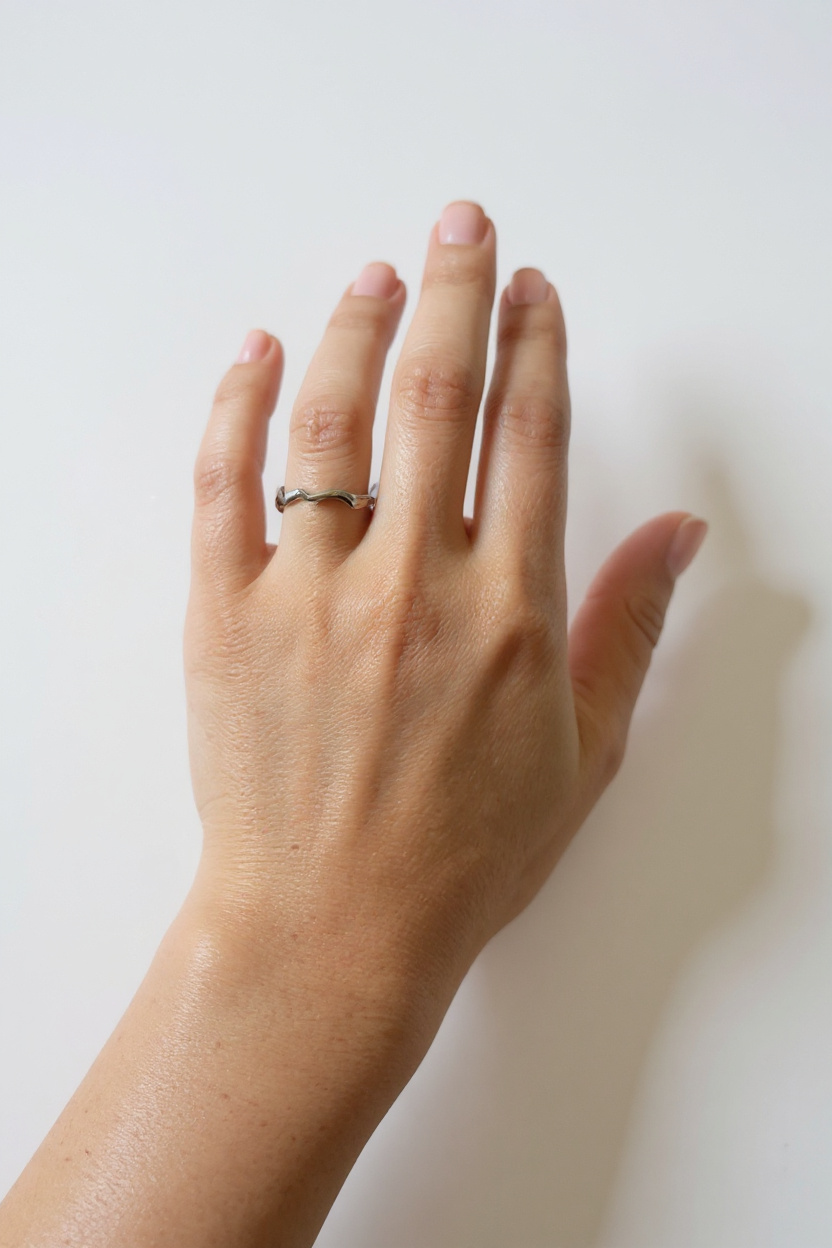 Bague ajustable Acier inox argenté