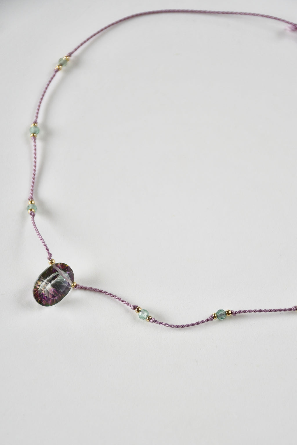 Collier Quartz mystique & Apatite