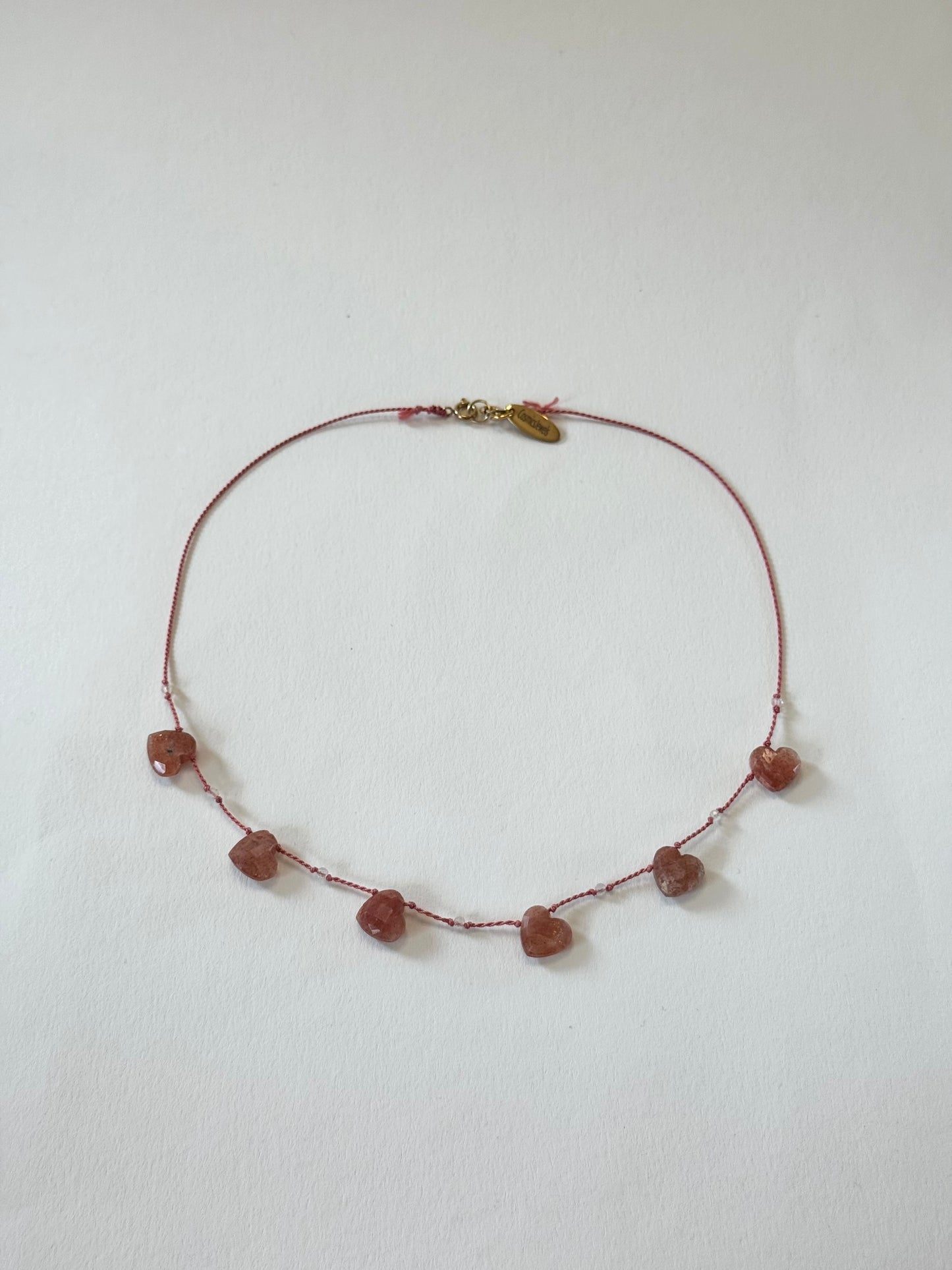 Collier Pierre de soleil sur soie