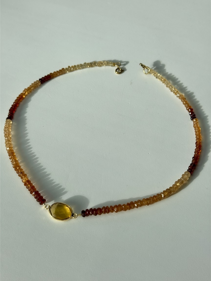 Collier Grenat Hessonite — Vitalité solaire et confiance intérieure