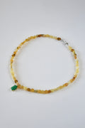 Collier Onyx & Opale jaune — Sagesse intérieure et lumière confiante