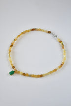Collier Onyx & Opale jaune — Sagesse intérieure et lumière confiante