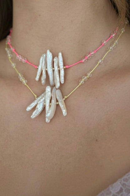 Ensemble Collier+Bracelet Perles d’eau douce