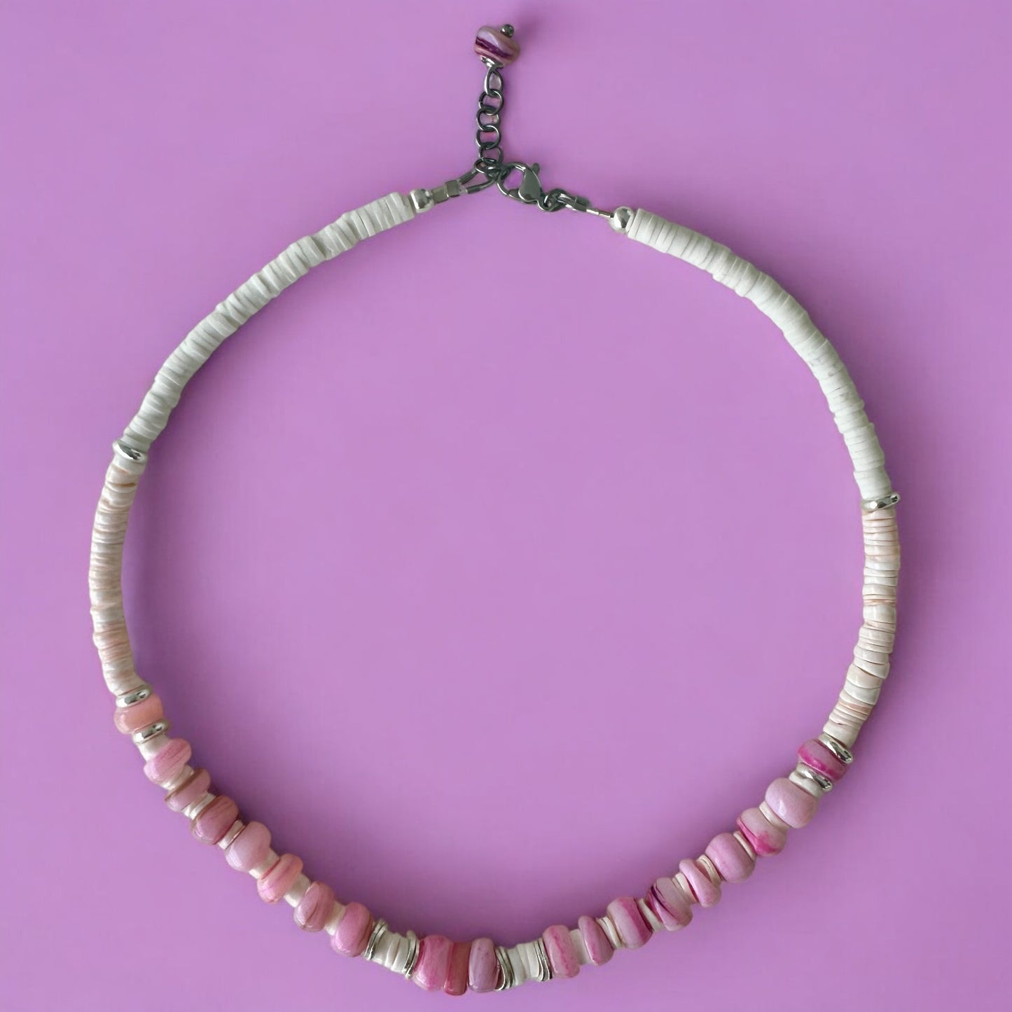 Collier inspiration Barbie en coquillage