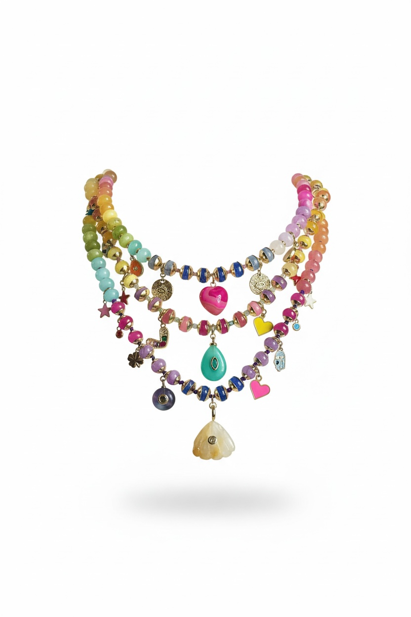 Colliers en Jade multicolore + pendentifs — Harmonie intérieure & sagesse du cœur
