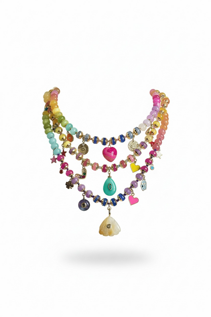 Colliers en Jade multicolore + pendentifs — Harmonie intérieure & sagesse du cœur