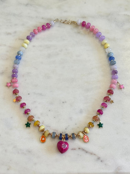 Collier Charms multicolore Jade & Agathe — La force tranquille