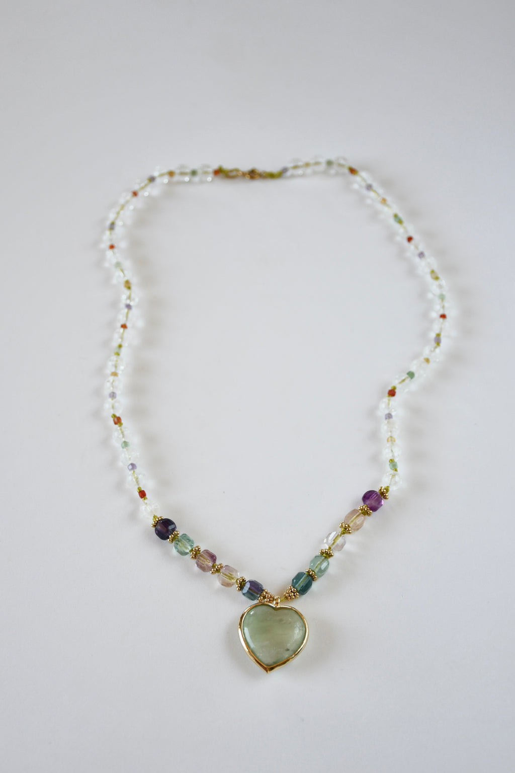 Collier Fluorite & Quartz Craqulé —Clarté, Structure & Harmonie