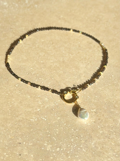 Quartz fumé & Opale d’Éthiopie – illumination