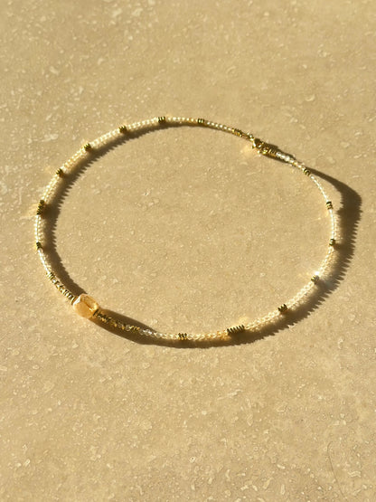 Collier Citrine et Hématite – Vitalité et Ancrage