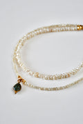 Collier 2 rangs Keishi perles d’eau douce & Turquoise