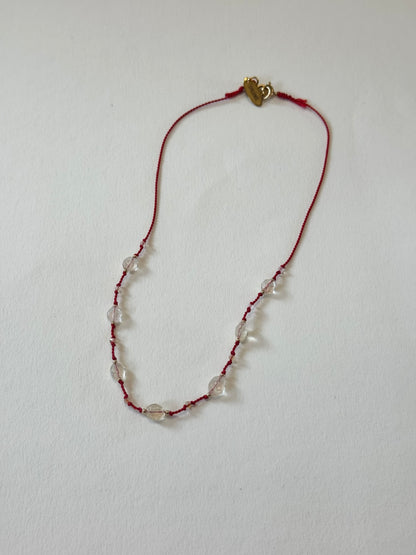 Collier Citrine sur soie