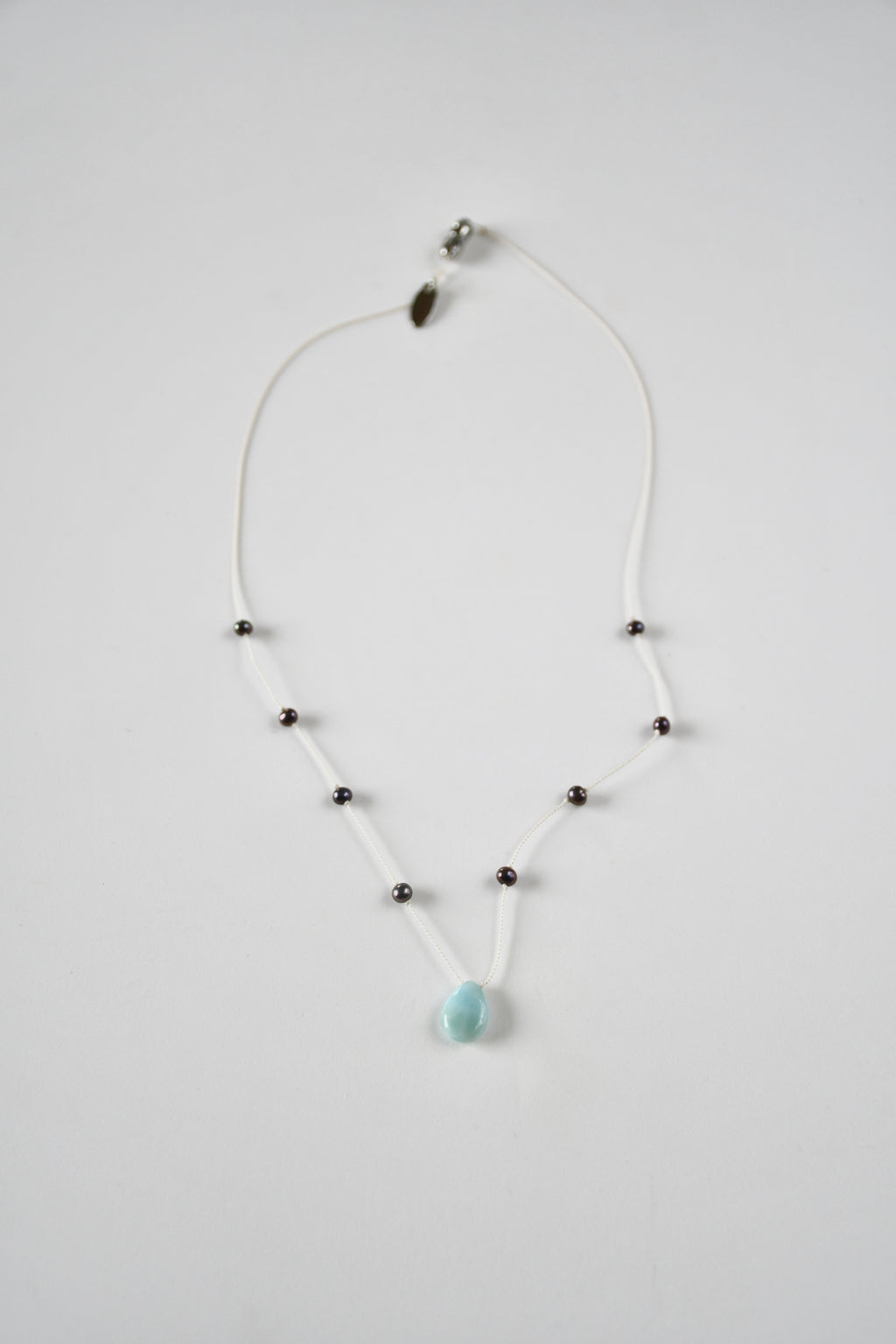 Collier Larimar & Perles d’eau douce