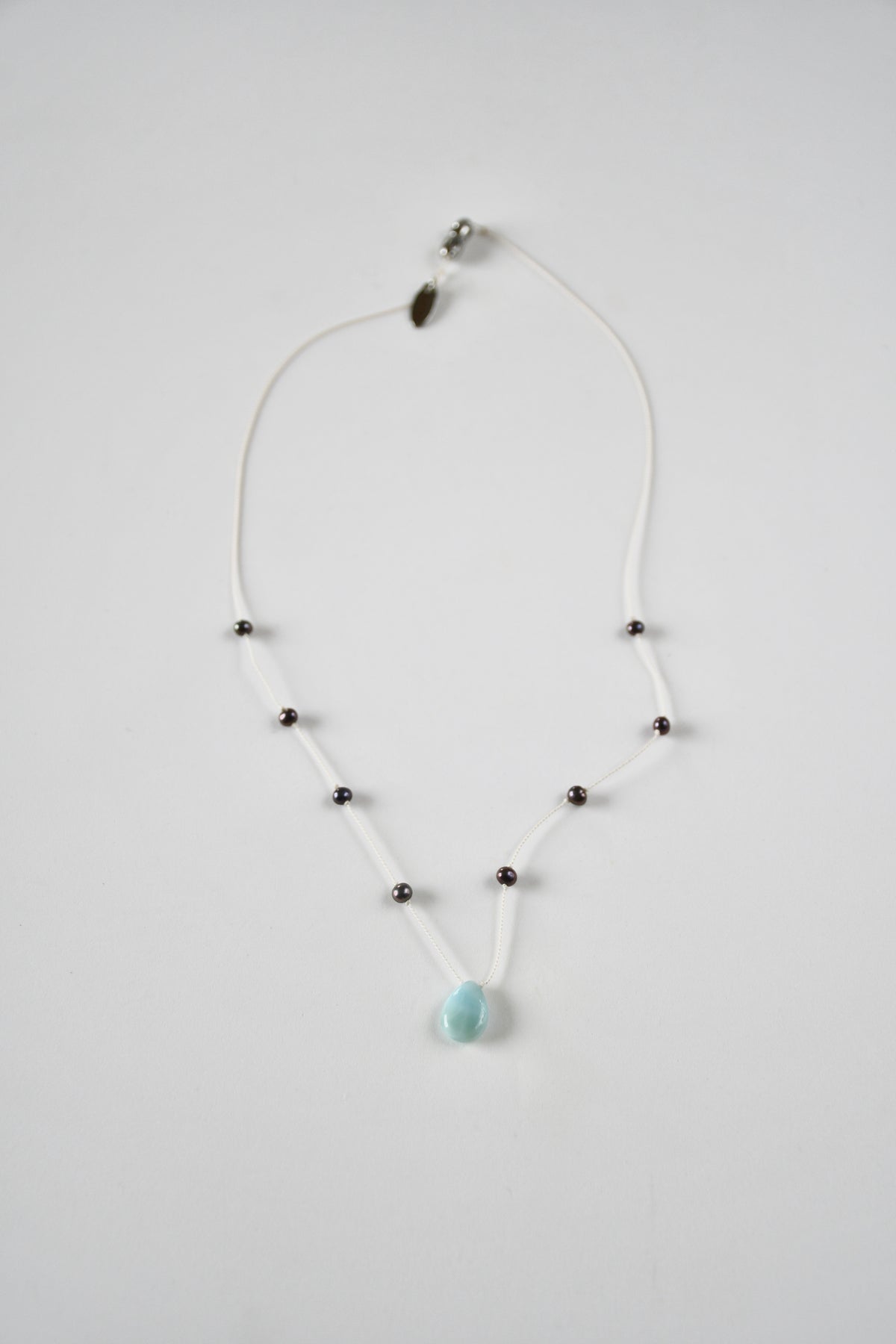 Collier Larimar & Perles d’eau douce