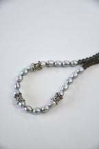 Collana Quarzo fumé e Perle d'acqua dolce — La Profondità Serena