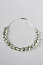 Collier gouttes Diamant Herkimer & Améthyste verte sur argent 925