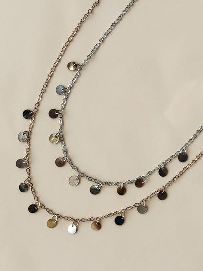 Ensemble collier + bracelet de cheville nacre