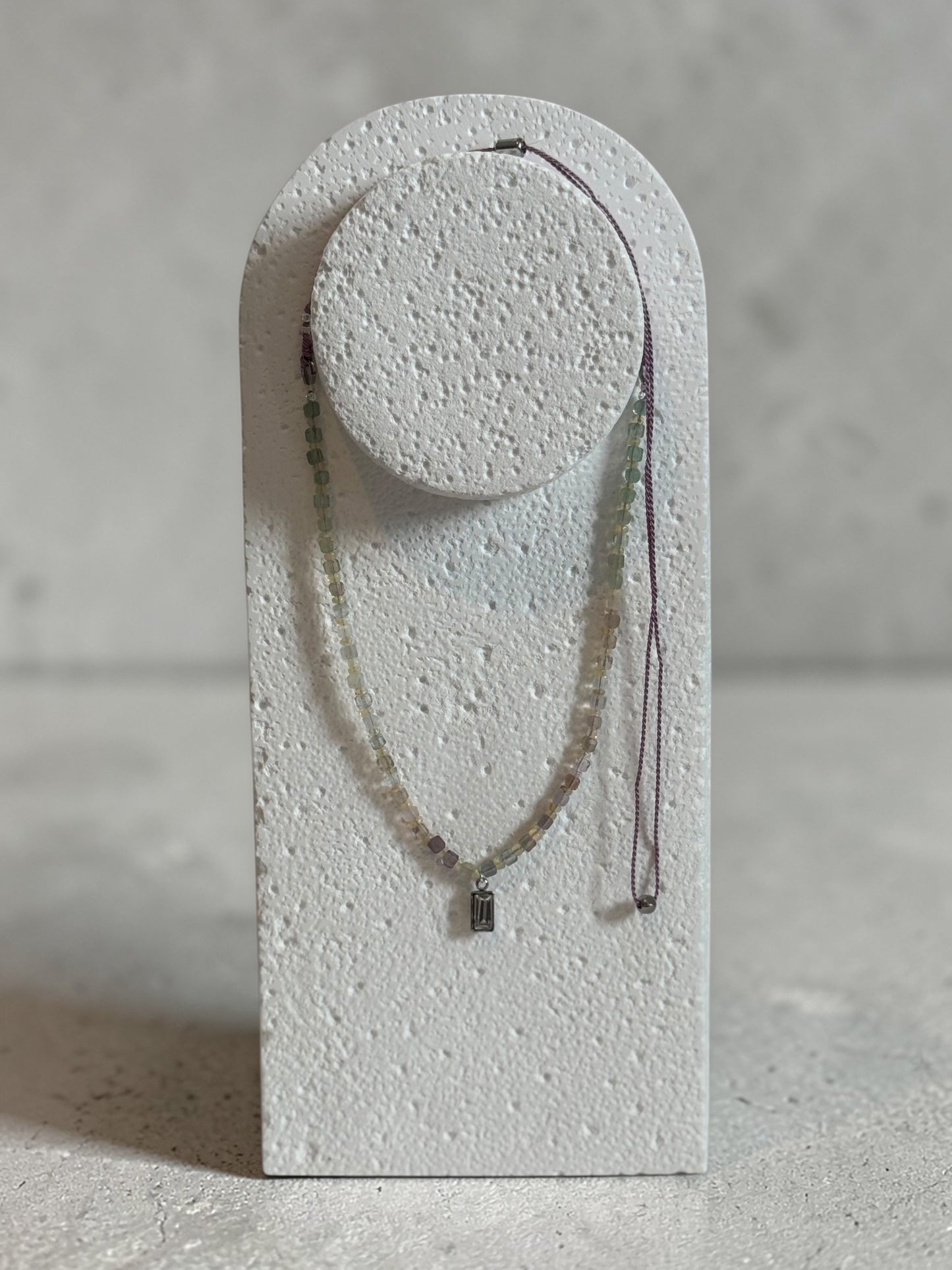 Collier Opale de feu & Fluorite