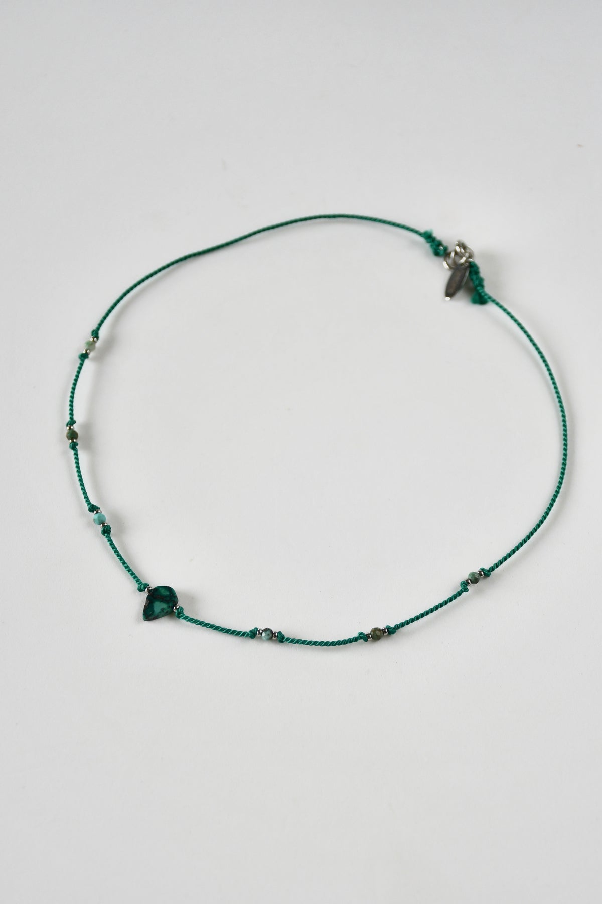 Collier Turquoise & Chrysocolle sur soie