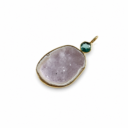 Pendentifs de gemmes plaqués or 18k