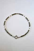Collier Jaspe, Nacre & Pyrite