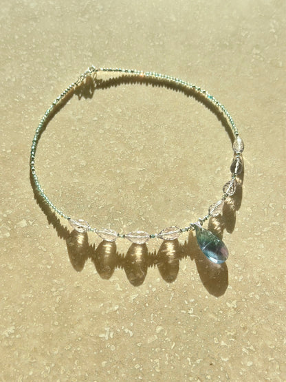 Collier Améthyste, Fluorite & Apatite