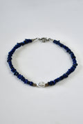 Collier Lapis Lazuli & perle d’eau douce — Vision, Vérité, Sagesse intérieure