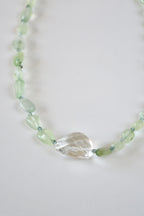 Collana Prehnite & Cristallo di rocca — La chiarezza del cuore