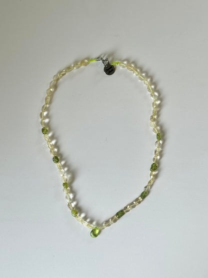 Collier Citrine & Péridot