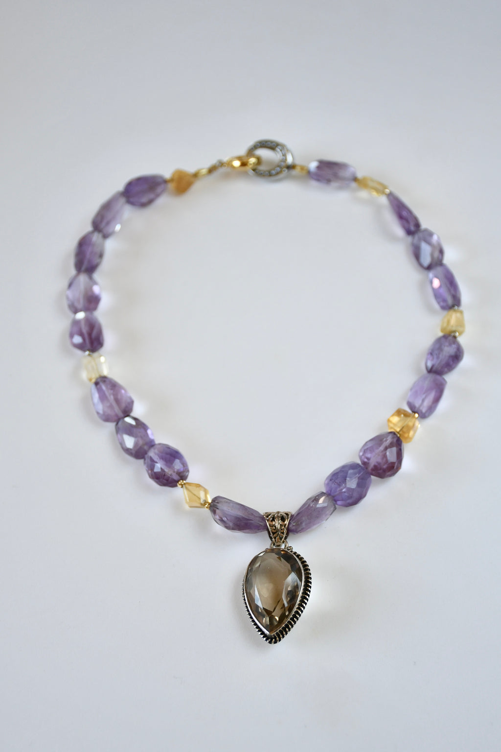 Collier iconique Améthyste & Citrine