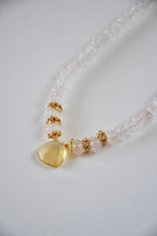 Collier Quartz rose — Amour et douceur du cœur
