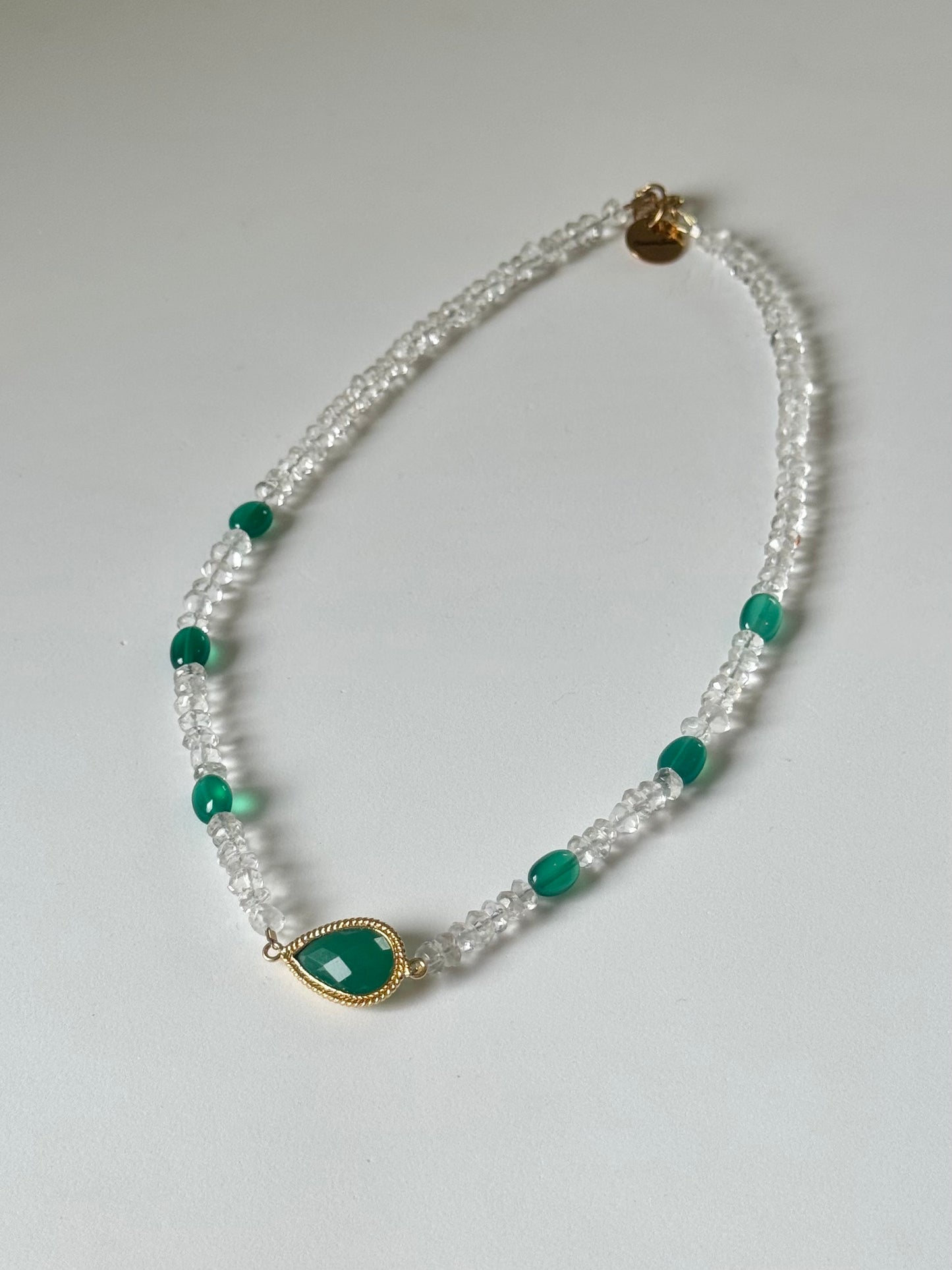 Collier Cristal de roche & Onyx