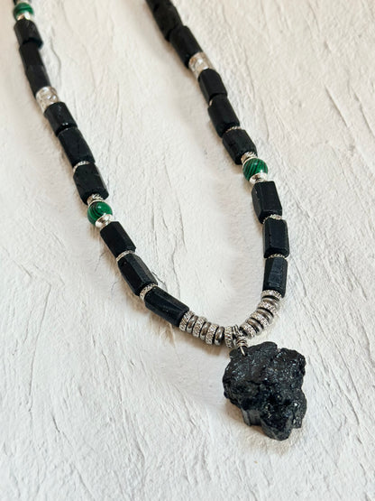 Tourmaline Noire & Malachite — Protection et Pouvoir de décision
