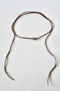 Collier perle de Tahiti & argent 925 sur cordon de cuir