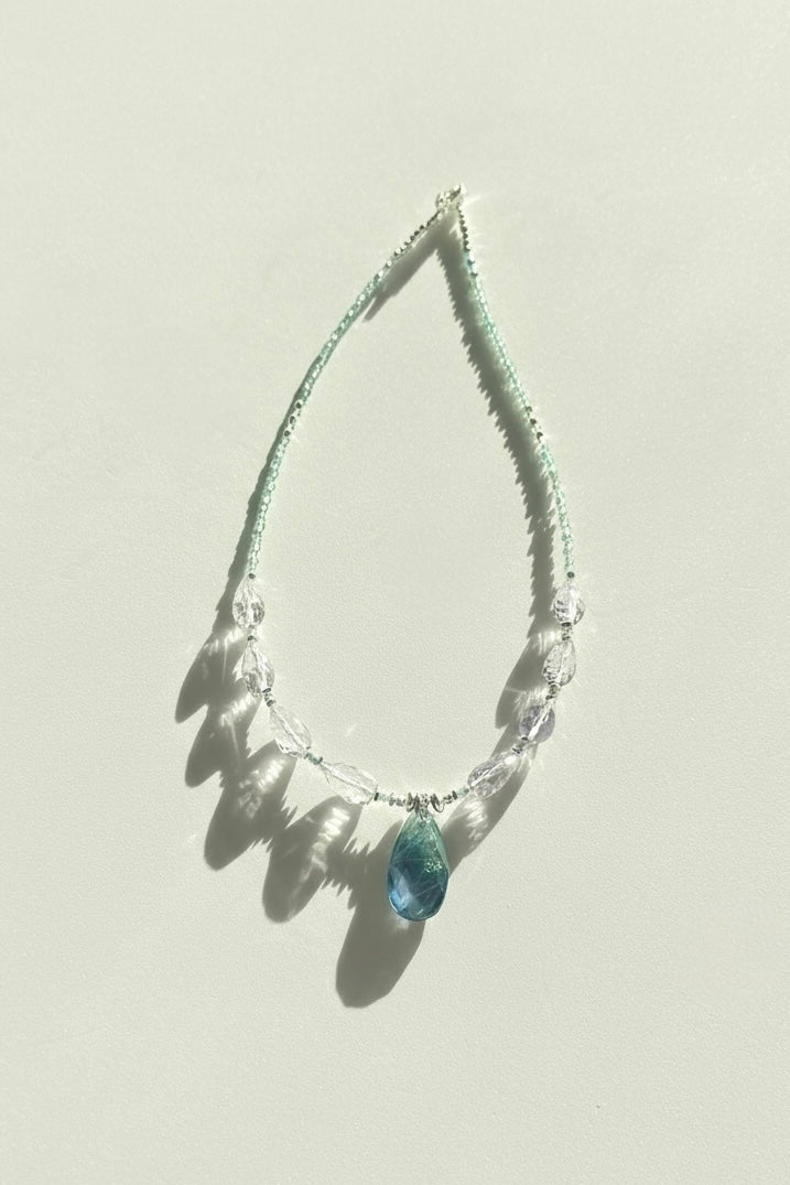 Collier Améthyste, Fluorite & Apatite