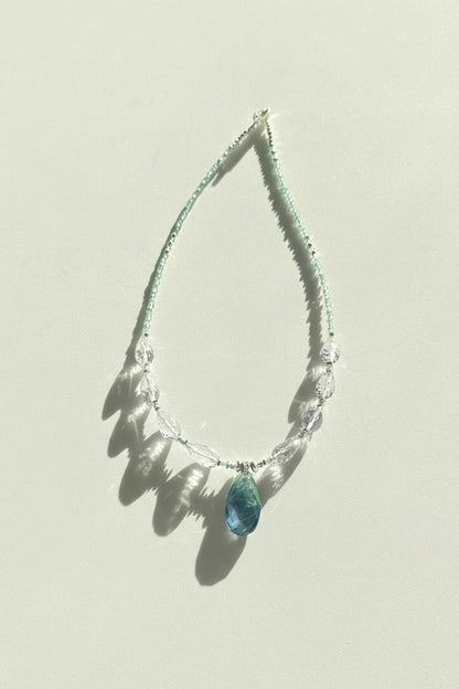 Collier Améthyste, Fluorite & Apatite