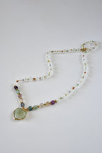 Collier Fluorite & Quartz Craqulé —Clarté, Structure & Harmonie
