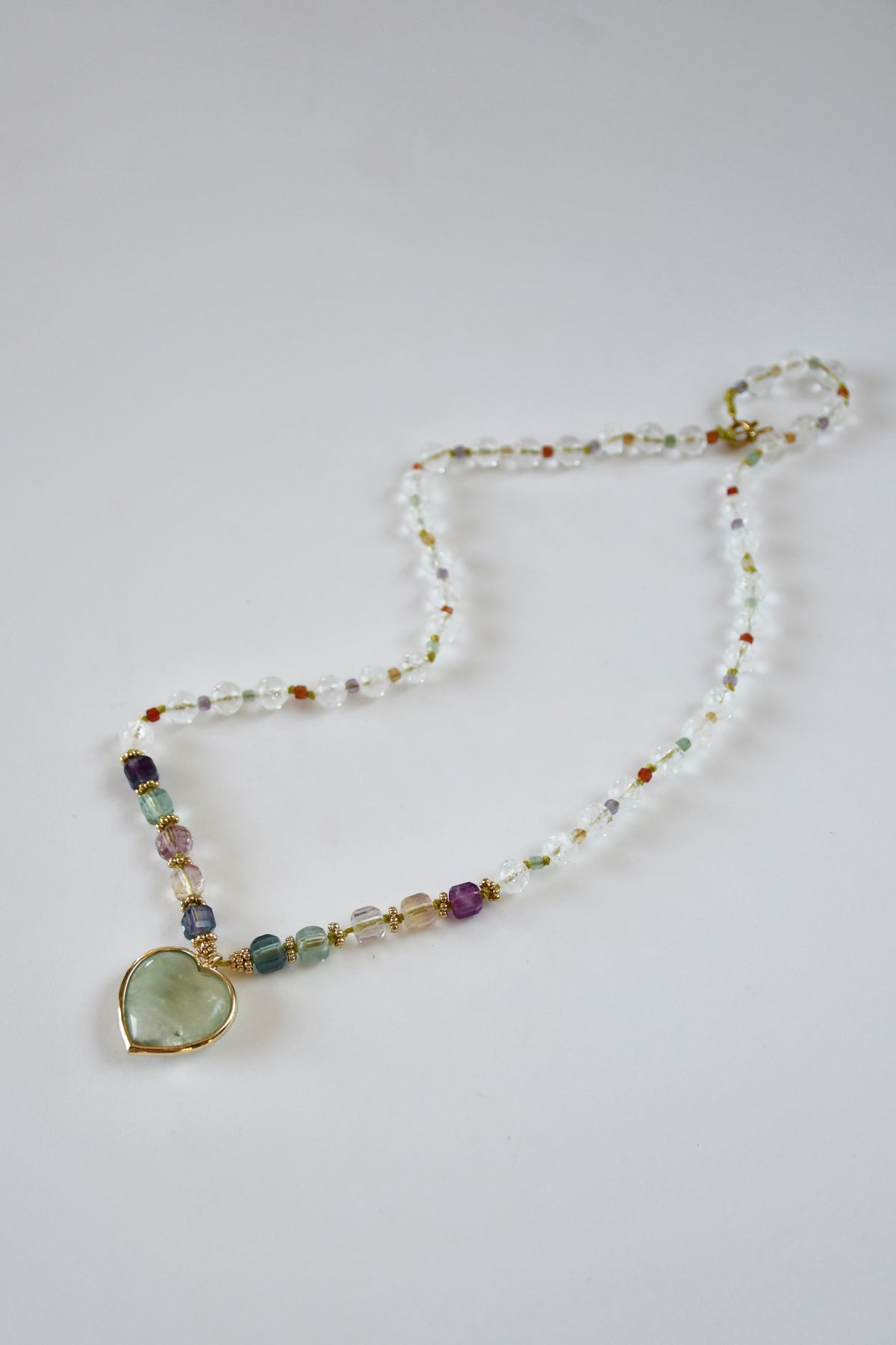 Collier Fluorite & Quartz Craqulé —Clarté, Structure & Harmonie
