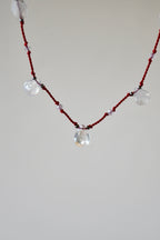Collier Pierre de lune sur soie