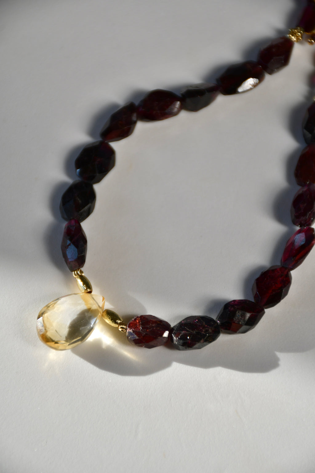 #165 Collana Granato e Citrino