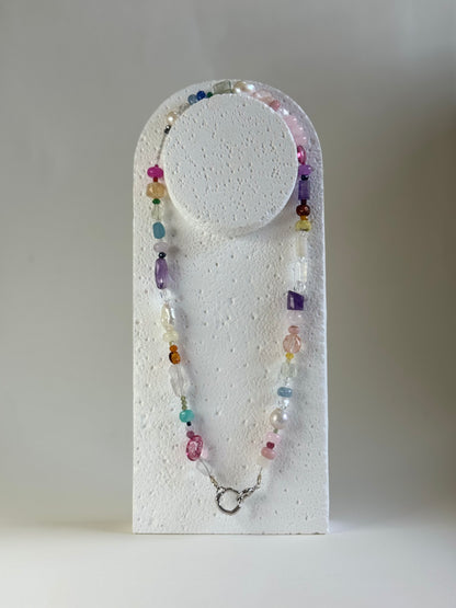 Collier Multi Pierres Précieuses & Perles d’eau douce — Le grand rassemblement