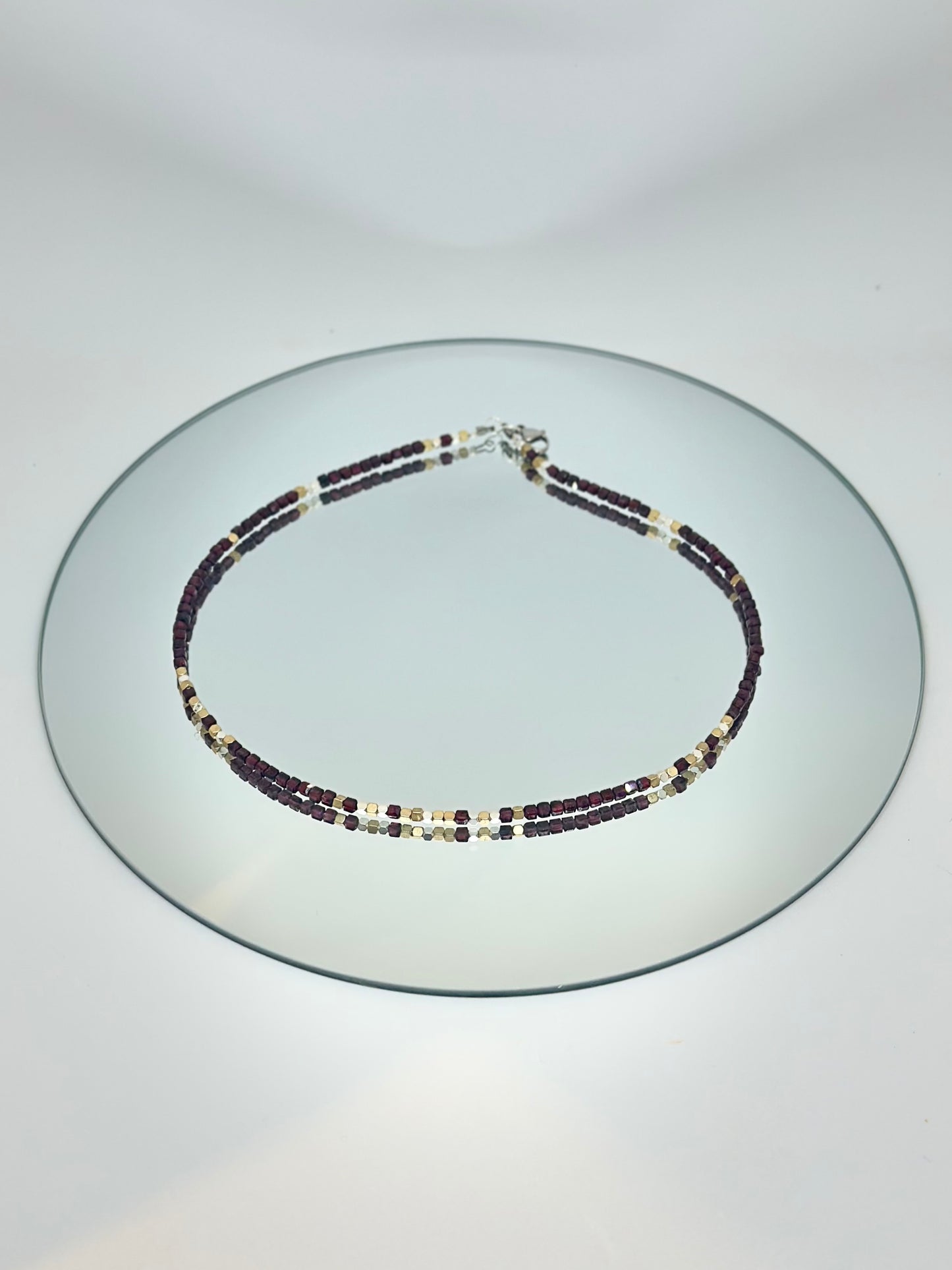 Collier Grenat & Hématite