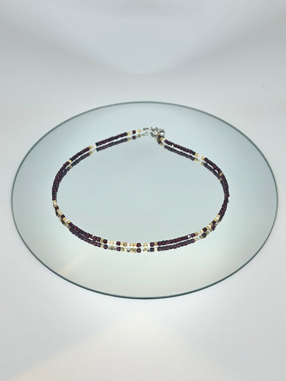 Collier Grenat & Hématite