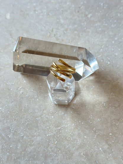 Bague ajustable Acier inox doré