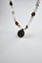Collier Biotite, Quartz fumé & Topaze