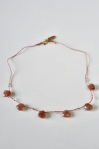 Collier Pierre de soleil sur soie