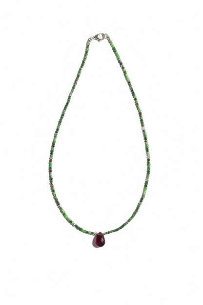 #163 Collier Rubis Zoïste & Grenat