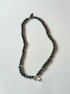 Collier perles d’eau douce, Cristal de roche & Pyrite