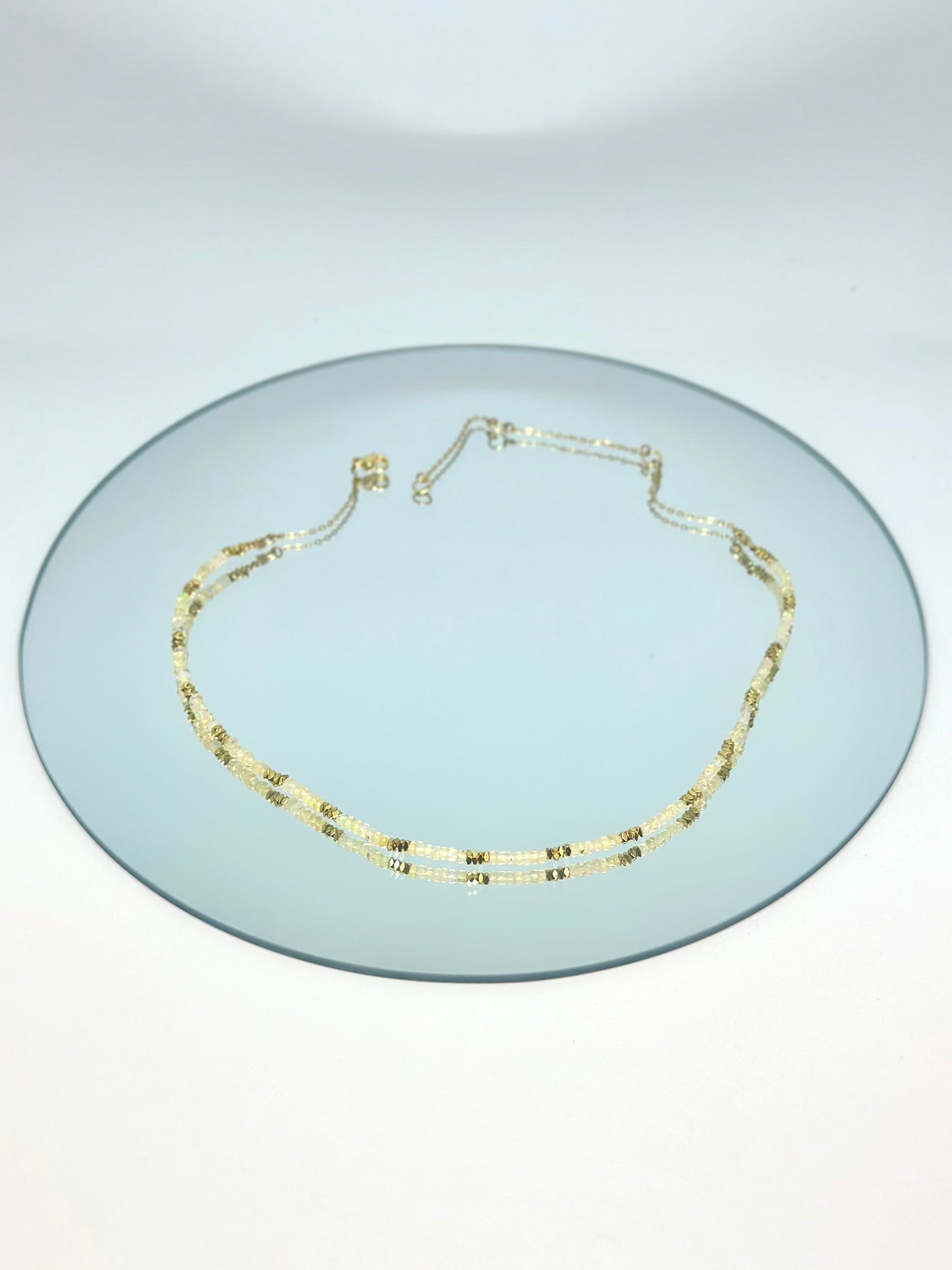 Collier Opale et Hématite - Ancrage lumineux